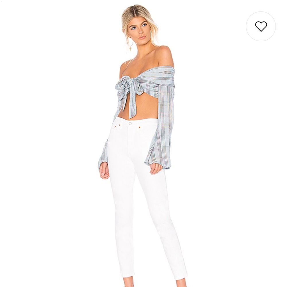NWT Levi’s High Rise Button Fly White Jeans